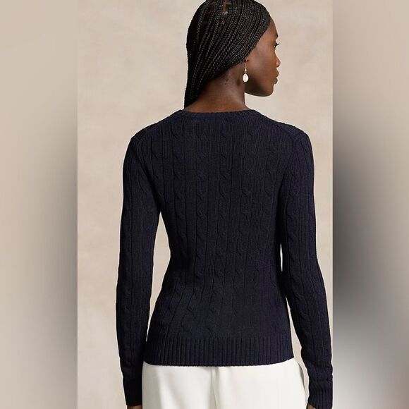 NWOT Ralph Lauren Cable Knit Cotton Blend Crew Neck Sweater - Picture 3 of 9